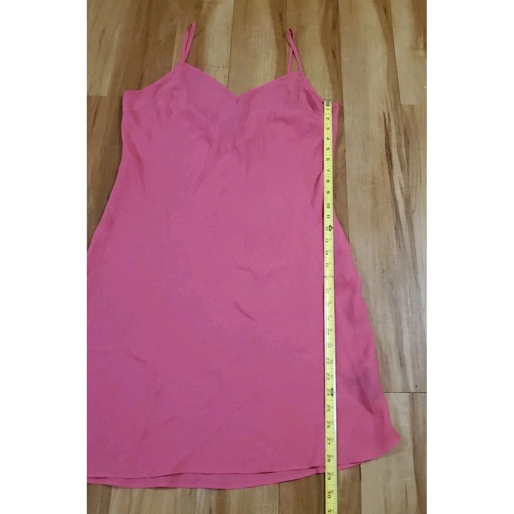 Lauren Ralph Lauren Hot Pink Slip Dress Size 14 Spaghetti Strap Barbiecore